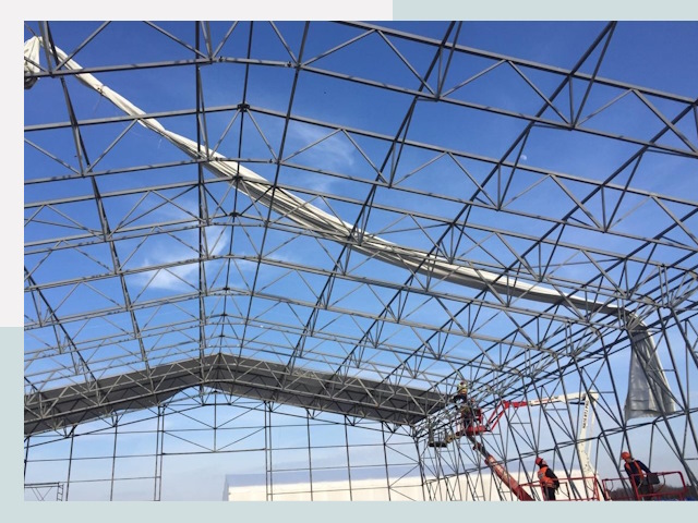 Шатровые ангары от 624 руб. в Новом Уренгое и Тюменской области