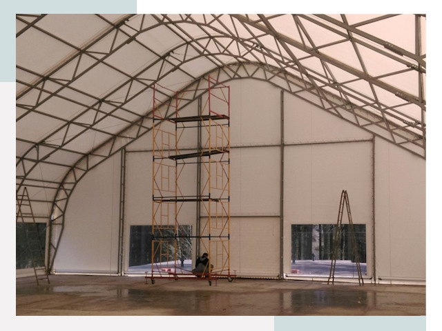 Шатровые ангары в Новом Уренгое