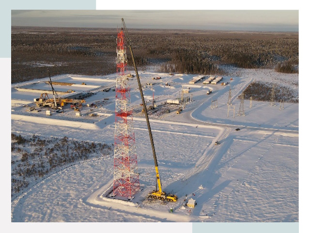 Мачты связи в Новом Уренгое